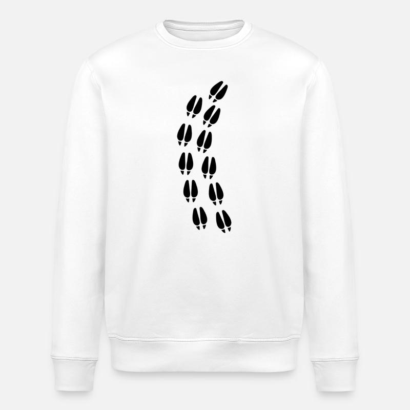 Empreinte de sabot de cerf - Sweat bio ROLLER Stanley/Stella Unisexe - blanc