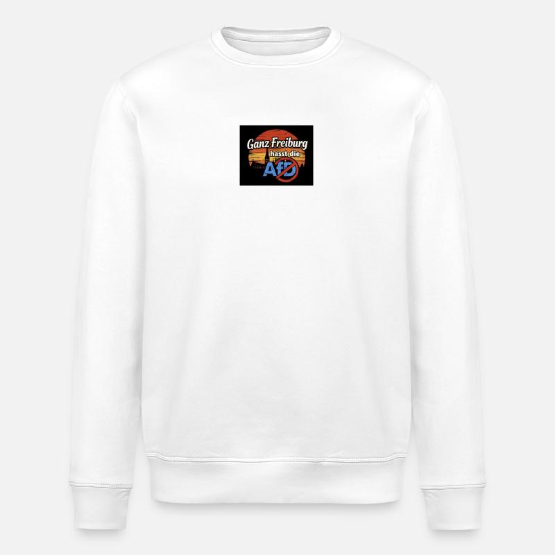 Ganz Freiburg hasst die AfD - Stanley/Stella Unisex Bio-Sweatshirt ROLLER - Weiß
