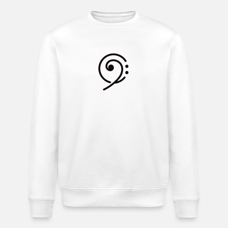 clé de fa - Sweat bio ROLLER Stanley/Stella Unisexe - blanc