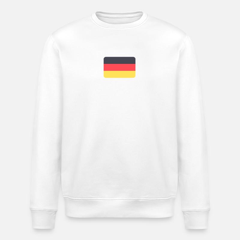 Abstrakte deutsches Flaggenmuster - Stanley/Stella Unisex Bio-Sweatshirt ROLLER - Weiß