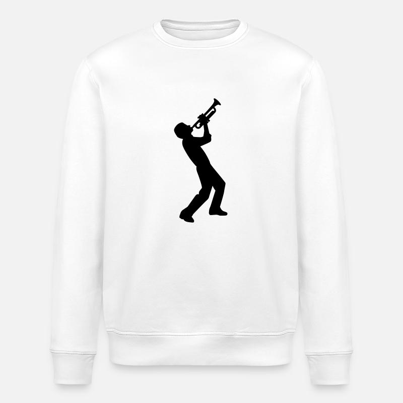 Trompette - Sweat bio ROLLER Stanley/Stella Unisexe - blanc