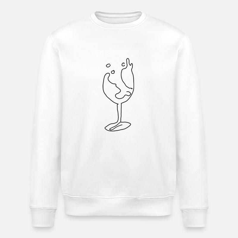 Weinglas - Stanley/Stella Unisex Bio-Sweatshirt ROLLER - Weiß