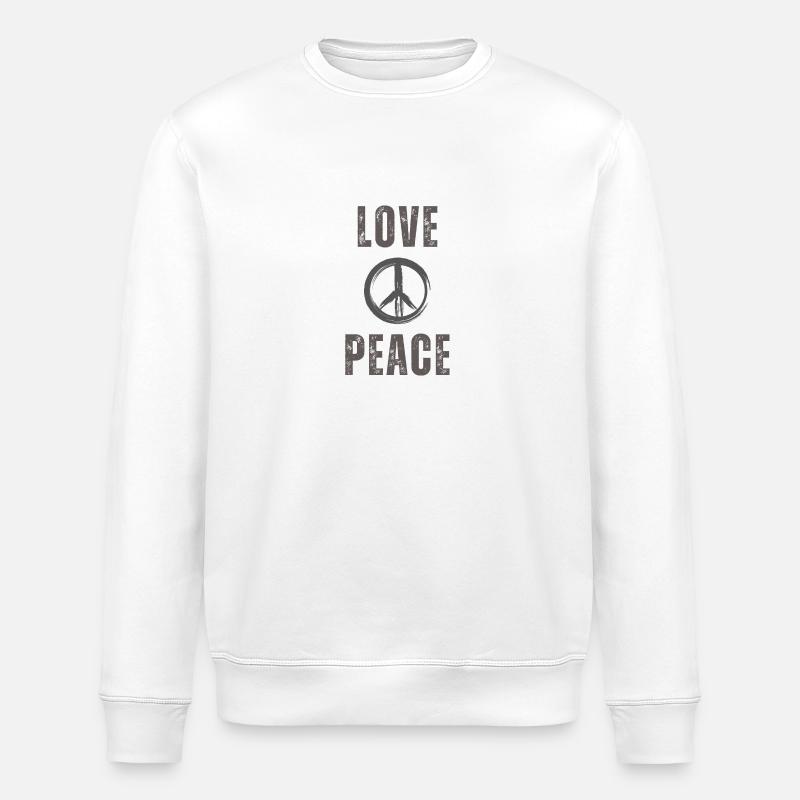 Love and Peace - Stanley/Stella Unisex Bio-Sweatshirt ROLLER - Weiß