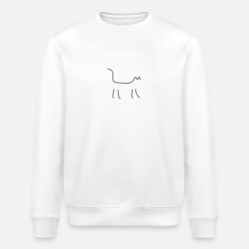 Chat noir - Sweat bio ROLLER Stanley/Stella Unisexe - blanc