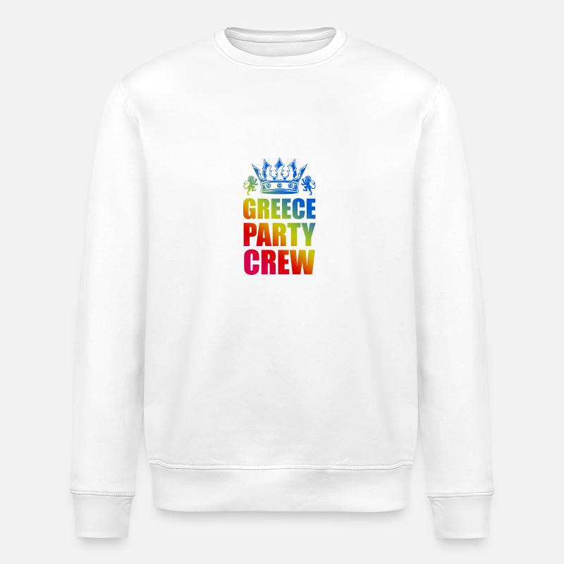 Greece Party Crew Spruch - Stanley/Stella Unisex Bio-Sweatshirt ROLLER - Weiß