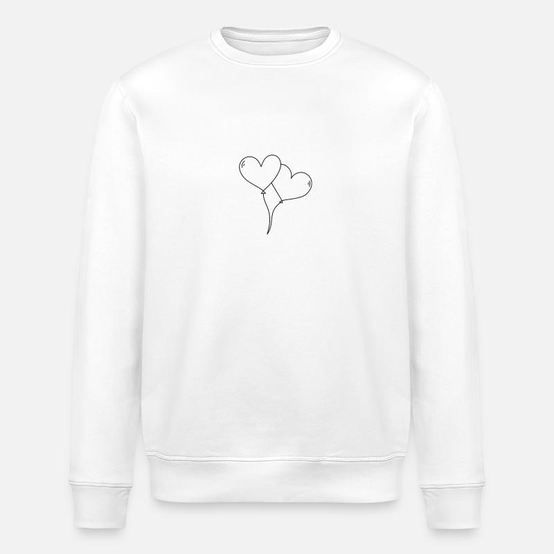 Herzballons - Stanley/Stella Unisex Bio-Sweatshirt ROLLER - Weiß