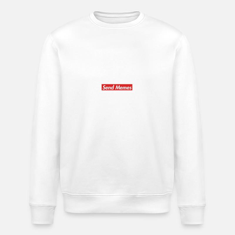 Send Memes - Stanley/Stella ROLLER Unisex Organic Sweatshirt - white