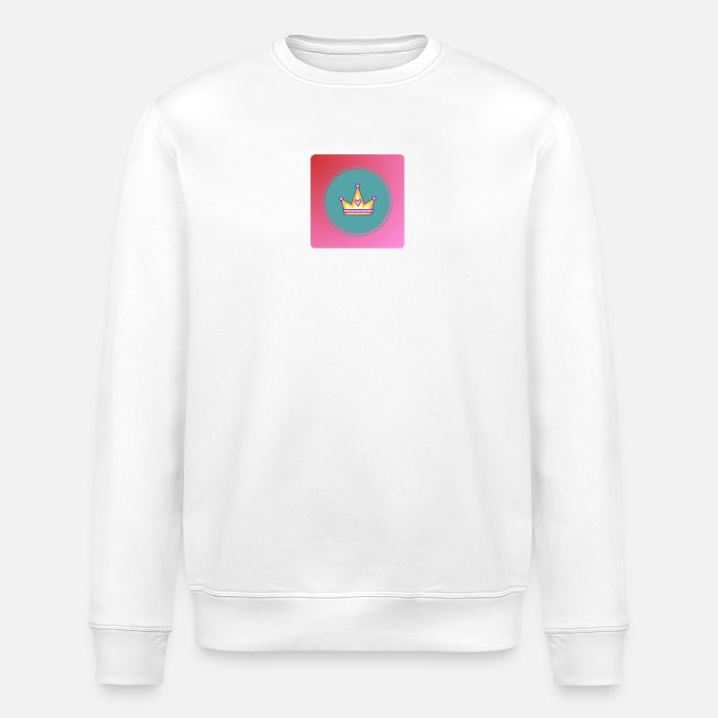 Couronne pastel avec cœur - Sweat bio ROLLER Stanley/Stella Unisexe - blanc