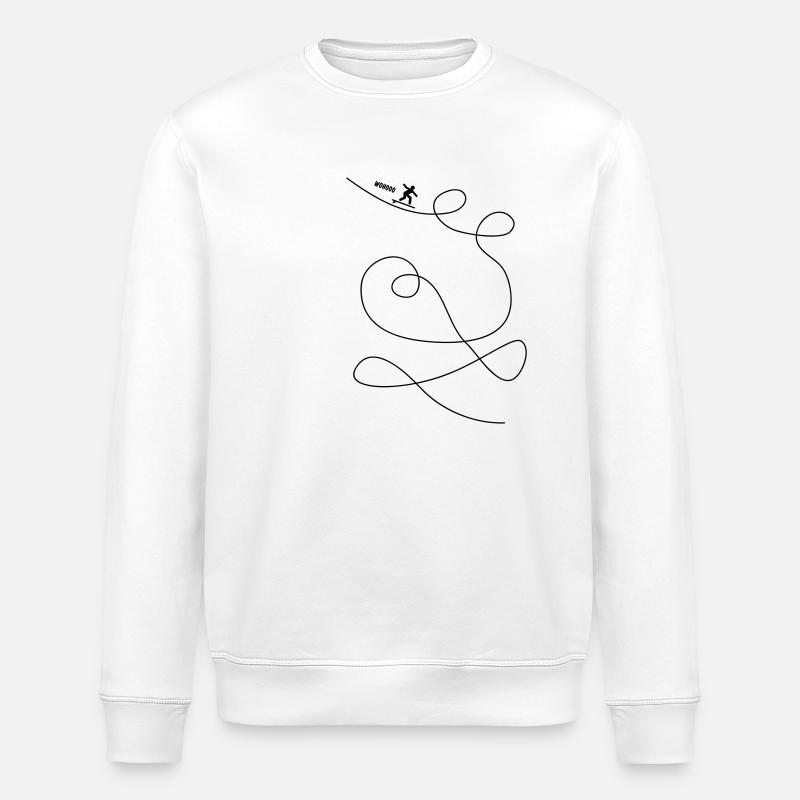 Surfer makes loops - Stanley/Stella ROLLER Unisex Organic Sweatshirt - white
