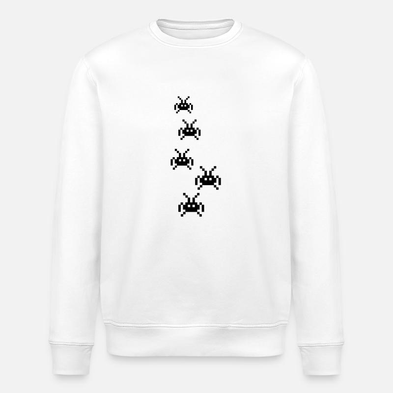 retro_computer_game_1__f1 - Stanley/Stella Unisex Bio-Sweatshirt ROLLER - Weiß