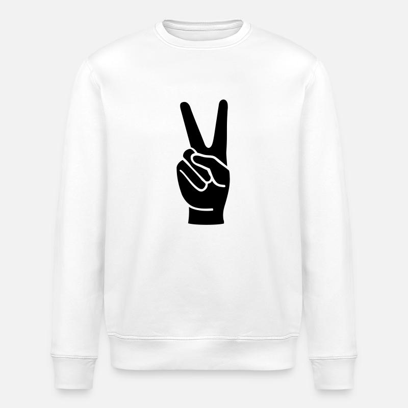 Peace - Stanley/Stella ROLLER Unisex Organic Sweatshirt - white
