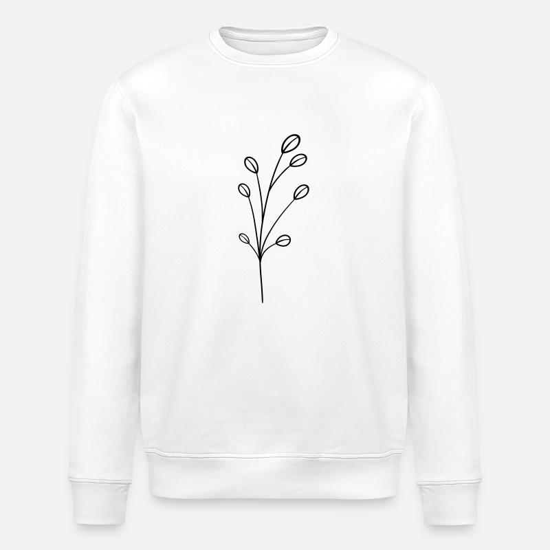 simple Wildblume - Stanley/Stella Unisex Bio-Sweatshirt ROLLER - Weiß
