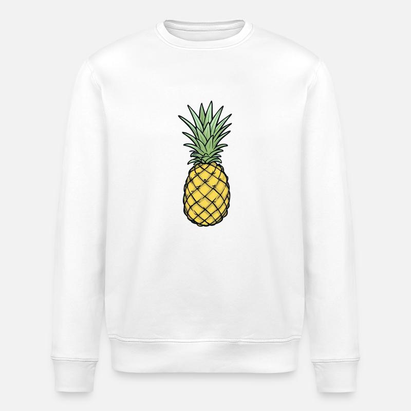 Ananas Style Bande Dessinée Coloré Été - Sweat bio ROLLER Stanley/Stella Unisexe - blanc