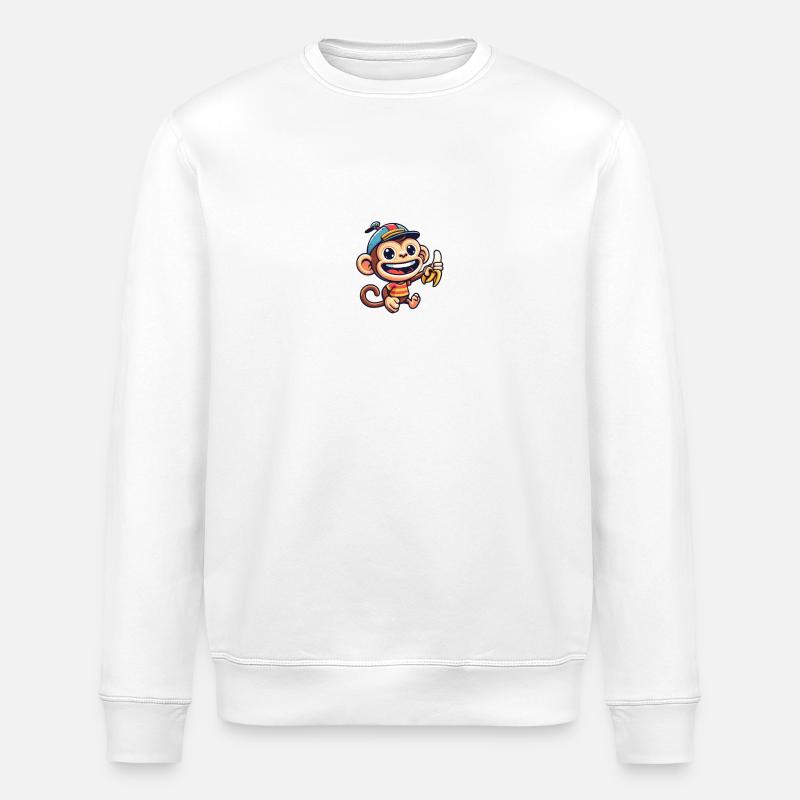 Singe Cartoon 2 - Sweat bio ROLLER Stanley/Stella Unisexe - blanc
