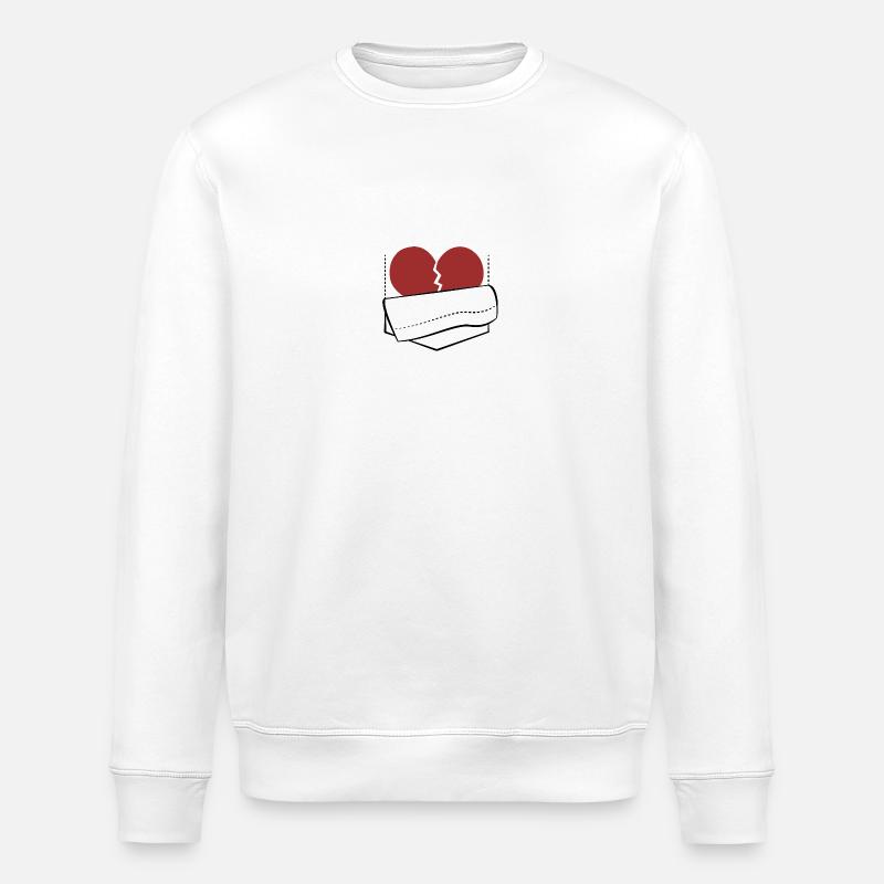 Heart in bag - Stanley/Stella ROLLER Unisex Organic Sweatshirt - white