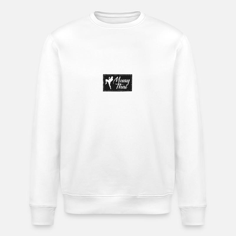 Muay Thai Patch - Stanley/Stella ROLLER Unisex Organic Sweatshirt - white