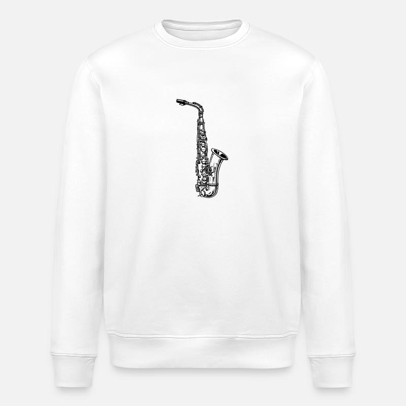 Saxophon - Stanley/Stella Unisex Bio-Sweatshirt ROLLER - Weiß