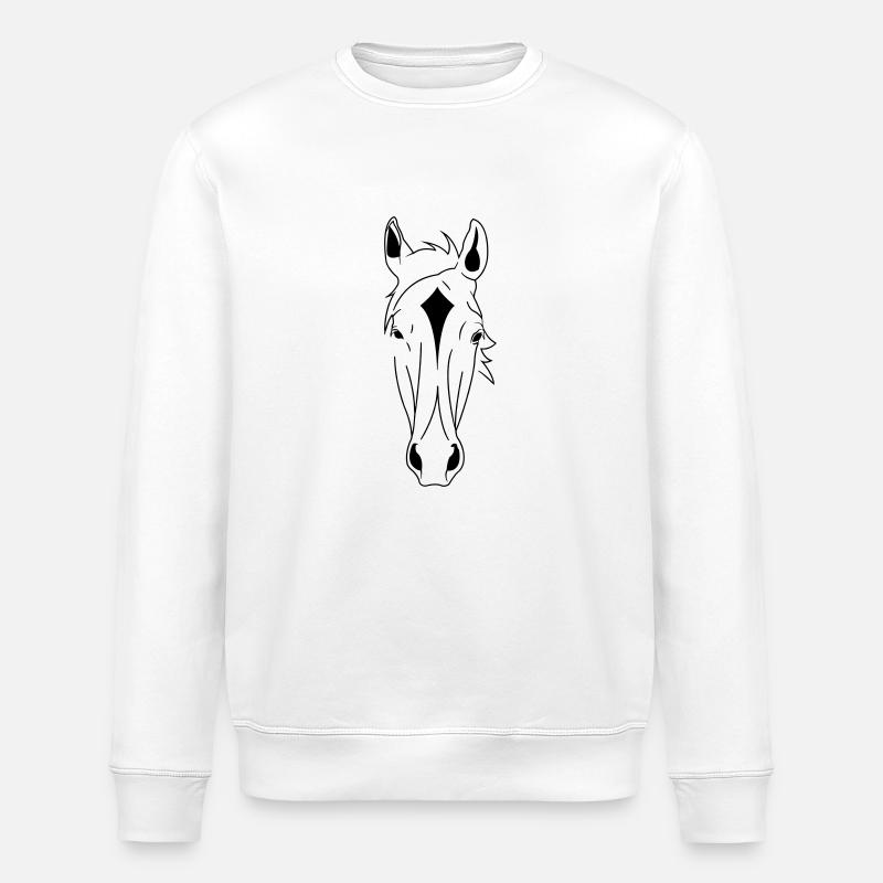 Pferdekopf - Stanley/Stella Unisex Bio-Sweatshirt ROLLER - Weiß