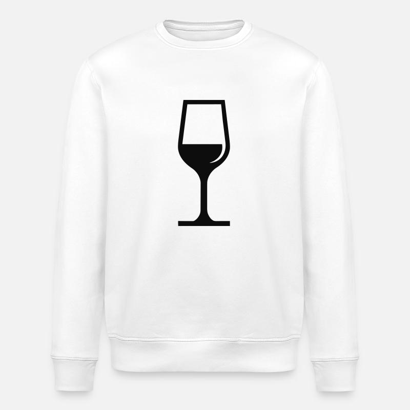 Weinglas - Stanley/Stella Unisex Bio-Sweatshirt ROLLER - Weiß