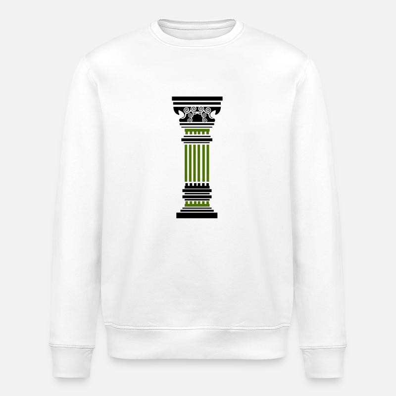 Ancient Column - Stanley/Stella ROLLER Unisex Organic Sweatshirt - white