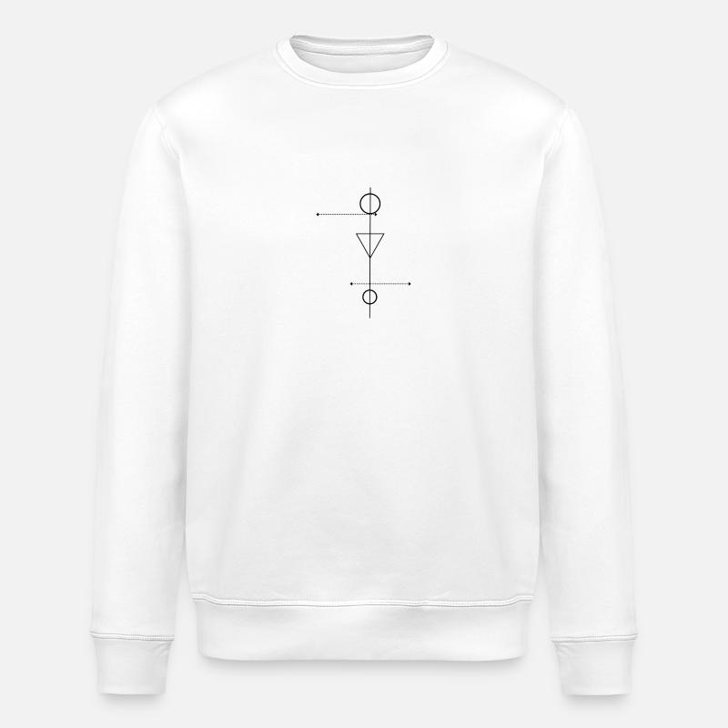 Abstrakte Linien - Stanley/Stella Unisex Bio-Sweatshirt ROLLER - Weiß