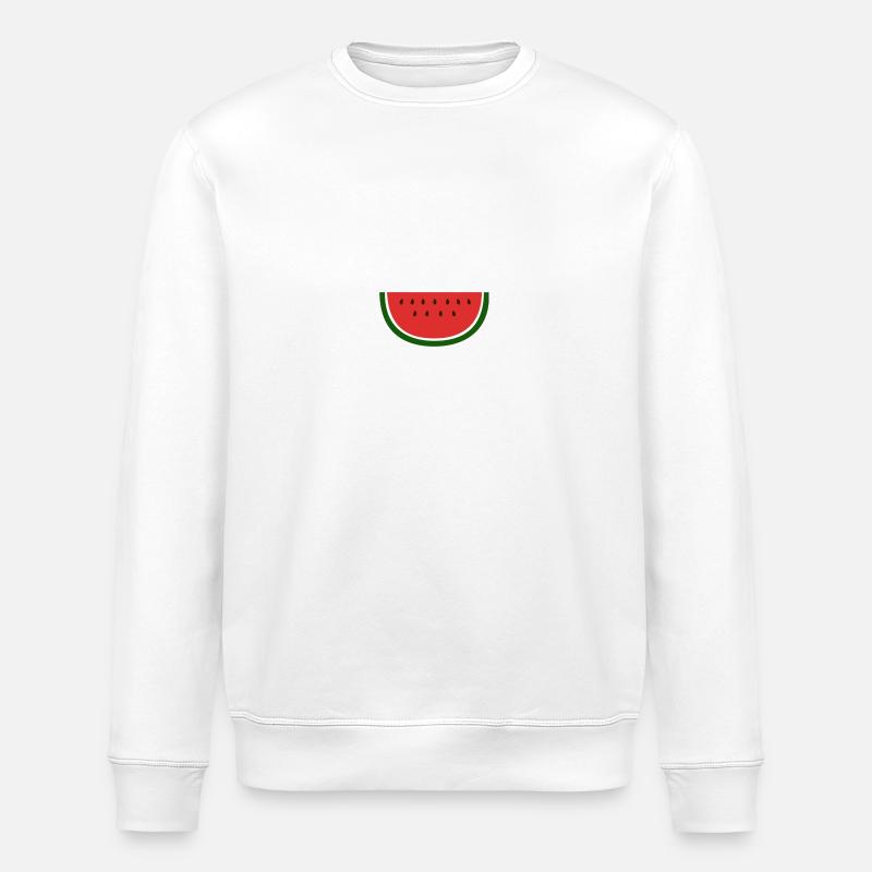 Pastèque sans Palestine - Sweat bio ROLLER Stanley/Stella Unisexe - blanc