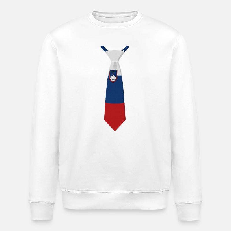 Cravate Slovénie – Conception du drapeau - Sweat bio ROLLER Stanley/Stella Unisexe - blanc