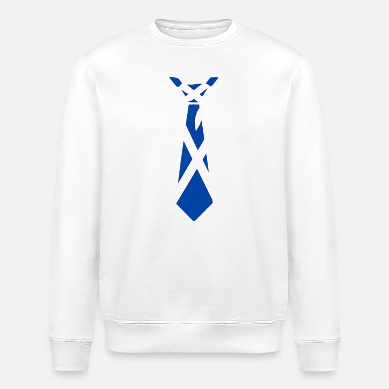 Cravate écossaise – Conception du drapeau - Sweat bio ROLLER Stanley/Stella Unisexe - blanc