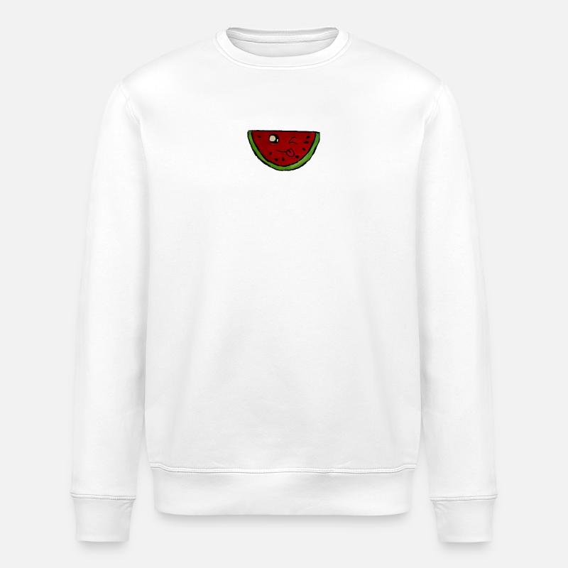 Lebendige Wassermelone - Stanley/Stella Unisex Bio-Sweatshirt ROLLER - Weiß