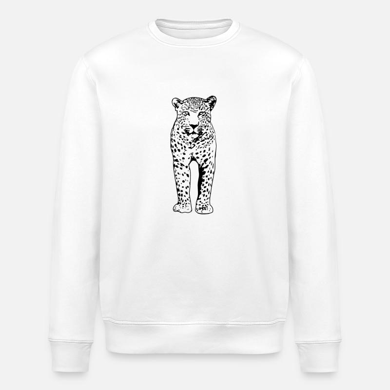 Leopard - Stanley/Stella Unisex Bio-Sweatshirt ROLLER - Weiß