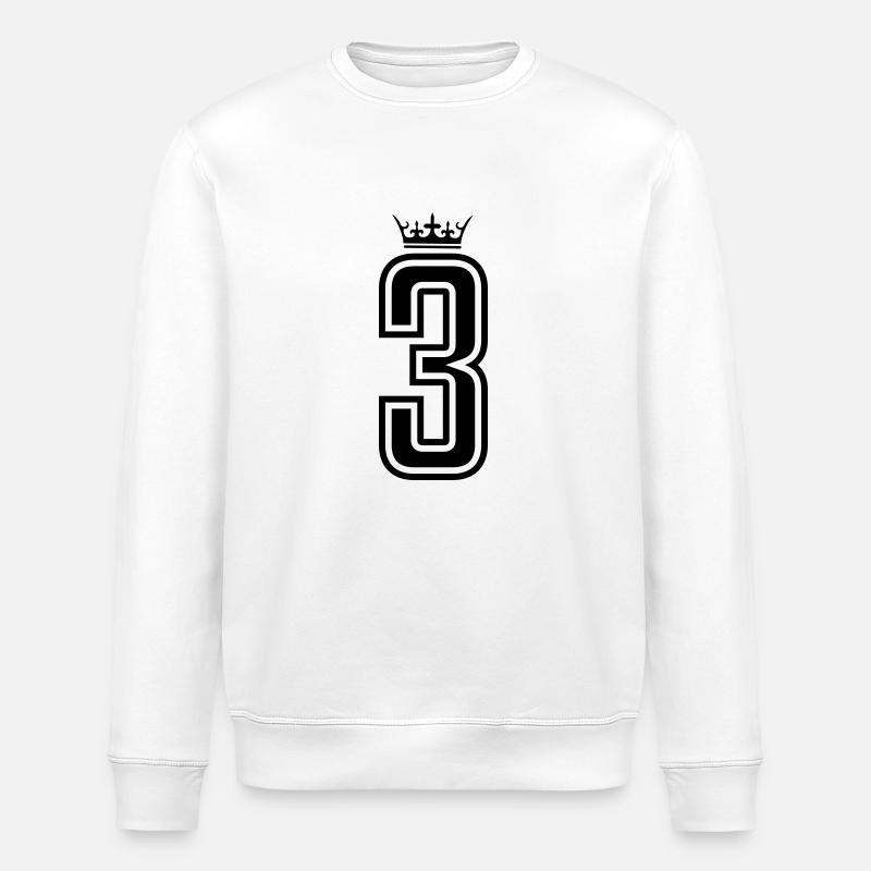 3 couronnes - Sweat bio ROLLER Stanley/Stella Unisexe - blanc