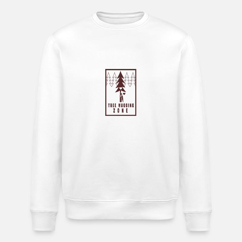 Tree Hugging Zone - Sweat bio ROLLER Stanley/Stella Unisexe - blanc