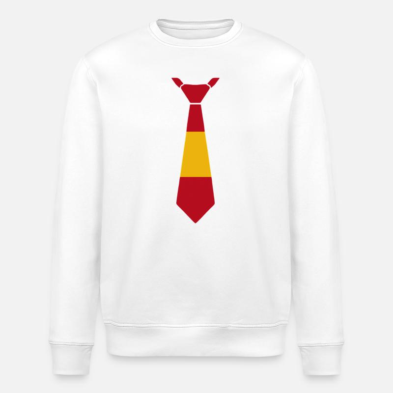 Krawattendesign der deutschen Flagge - Stanley/Stella Unisex Bio-Sweatshirt ROLLER - Weiß