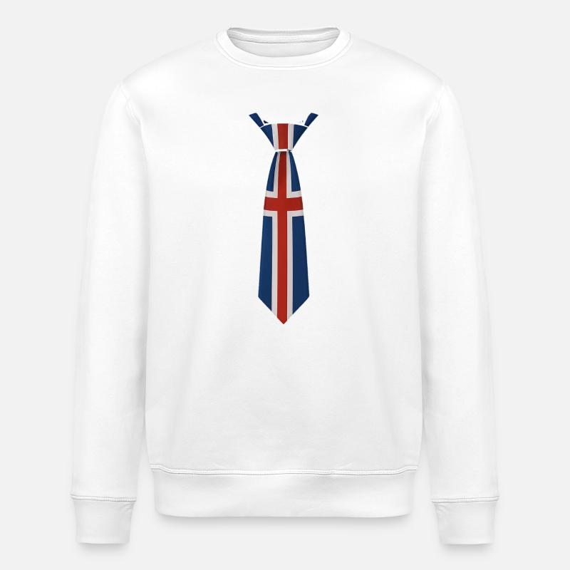 Conception de la cravate Union Jack - Sweat bio ROLLER Stanley/Stella Unisexe - blanc