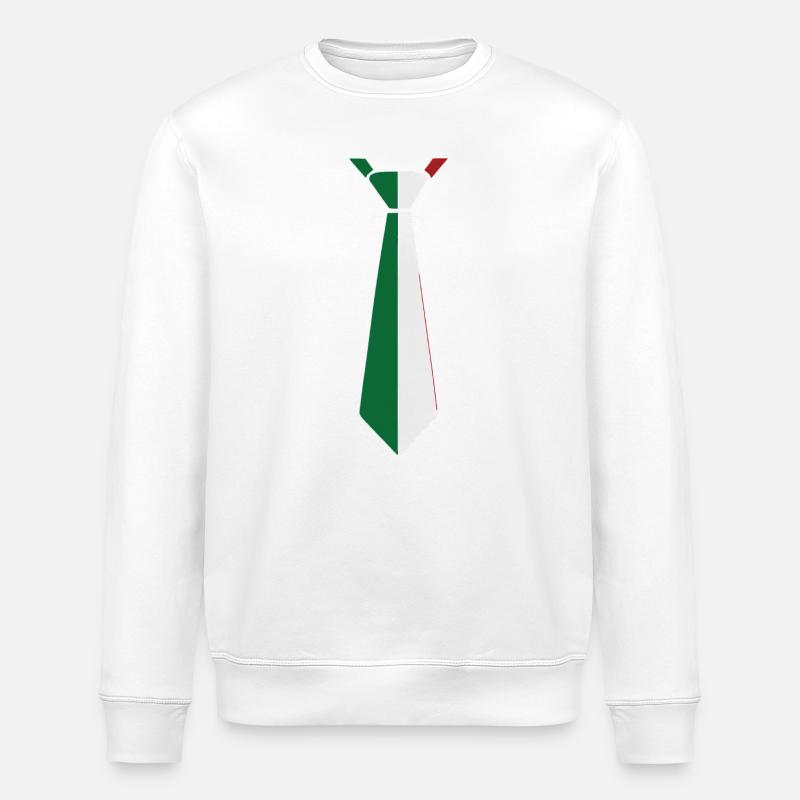Italien Krawatte – Flaggendesign - Stanley/Stella Unisex Bio-Sweatshirt ROLLER - Weiß