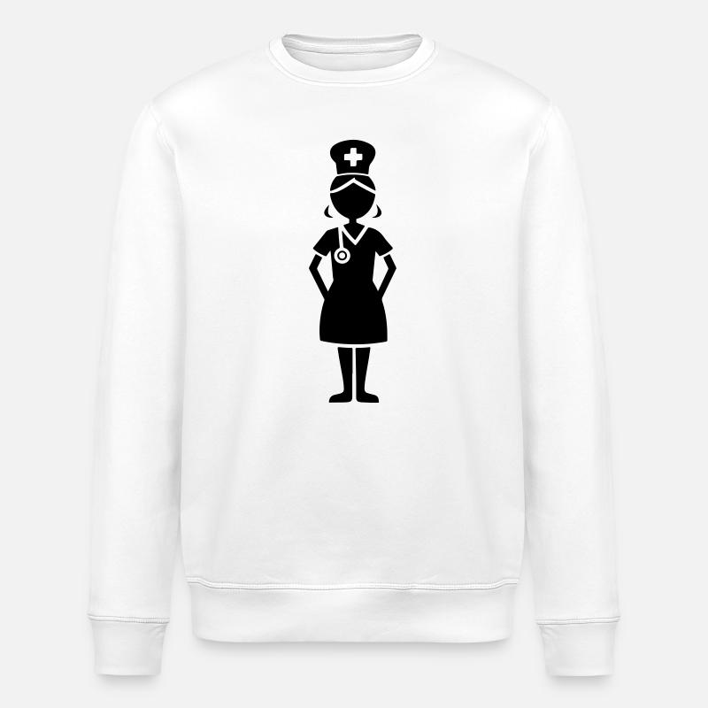 Krankenschwester Pflegekraft - Stanley/Stella Unisex Bio-Sweatshirt ROLLER - Weiß