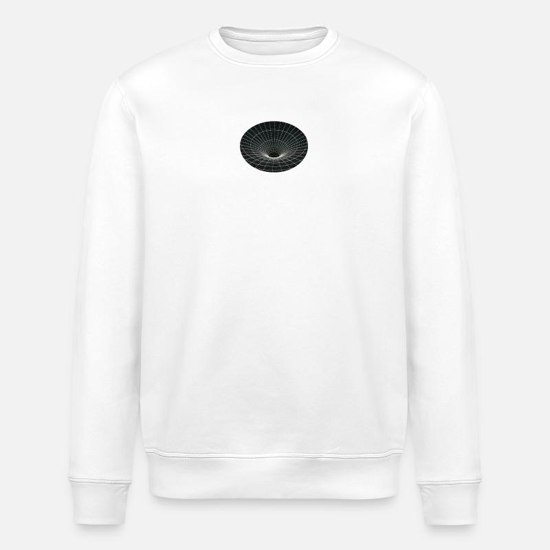 Vortex Grid Wormhole - Stanley/Stella ROLLER Unisex Organic Sweatshirt - white