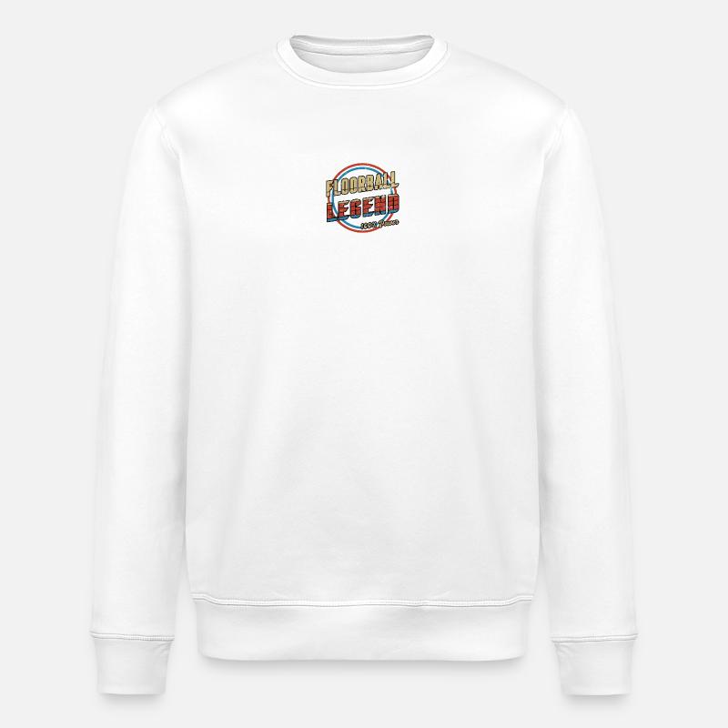 Floorball Legend Design - Stanley/Stella Unisex Bio-Sweatshirt ROLLER - Weiß