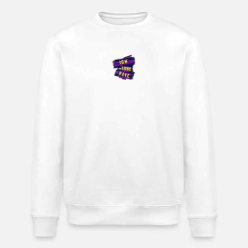 Ich liebe Rave - Stanley/Stella Unisex Bio-Sweatshirt ROLLER - Weiß