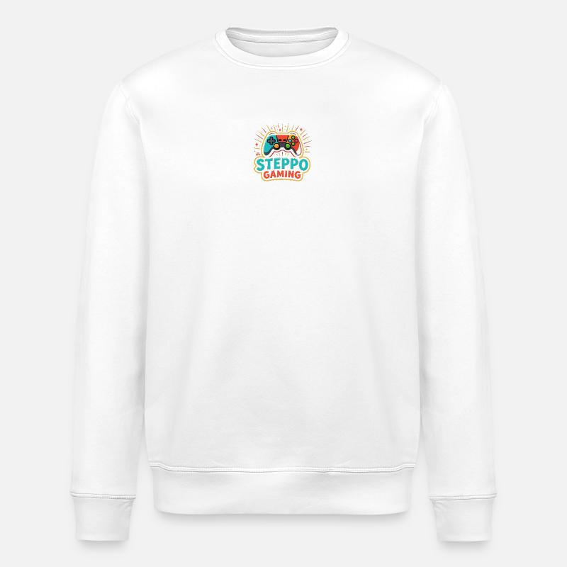 Steppo Gaming Controller Logo - Stanley/Stella ROLLER Unisex Organic Sweatshirt - white
