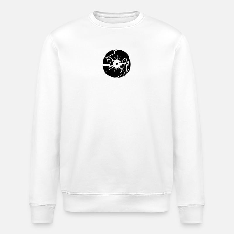 broken vinyl - Stanley/Stella Unisex Bio-Sweatshirt ROLLER - Weiß