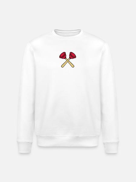 Pömpel gekreuzt - Stanley/Stella Unisex Bio-Sweatshirt ROLLER - Weiß