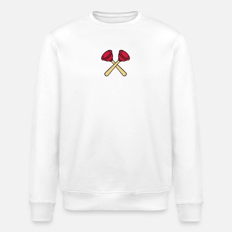 Pömpel gekreuzt - Stanley/Stella Unisex Bio-Sweatshirt ROLLER - Weiß