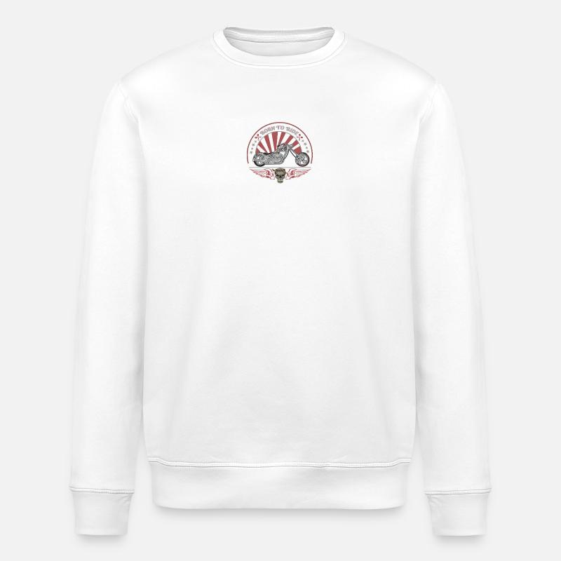 Born to ride - Stanley/Stella Unisex Bio-Sweatshirt ROLLER - Weiß