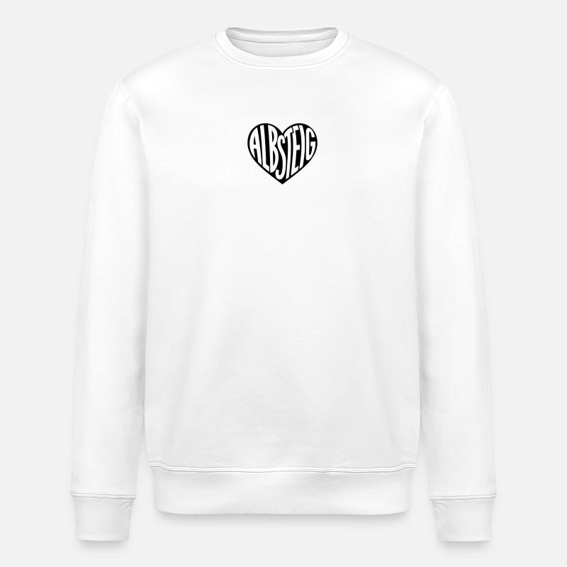 Albsteig, Schwarzwald Herz Typografie - Stanley/Stella Unisex Bio-Sweatshirt ROLLER - Weiß