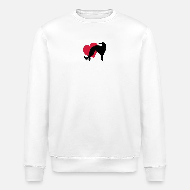 Barsoi meine Liebe - Stanley/Stella Unisex Bio-Sweatshirt ROLLER - Weiß