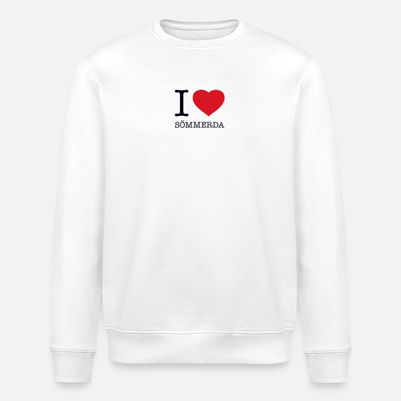 I LOVE SÖMMERDA - Stanley/Stella Unisex Bio-Sweatshirt ROLLER - Weiß