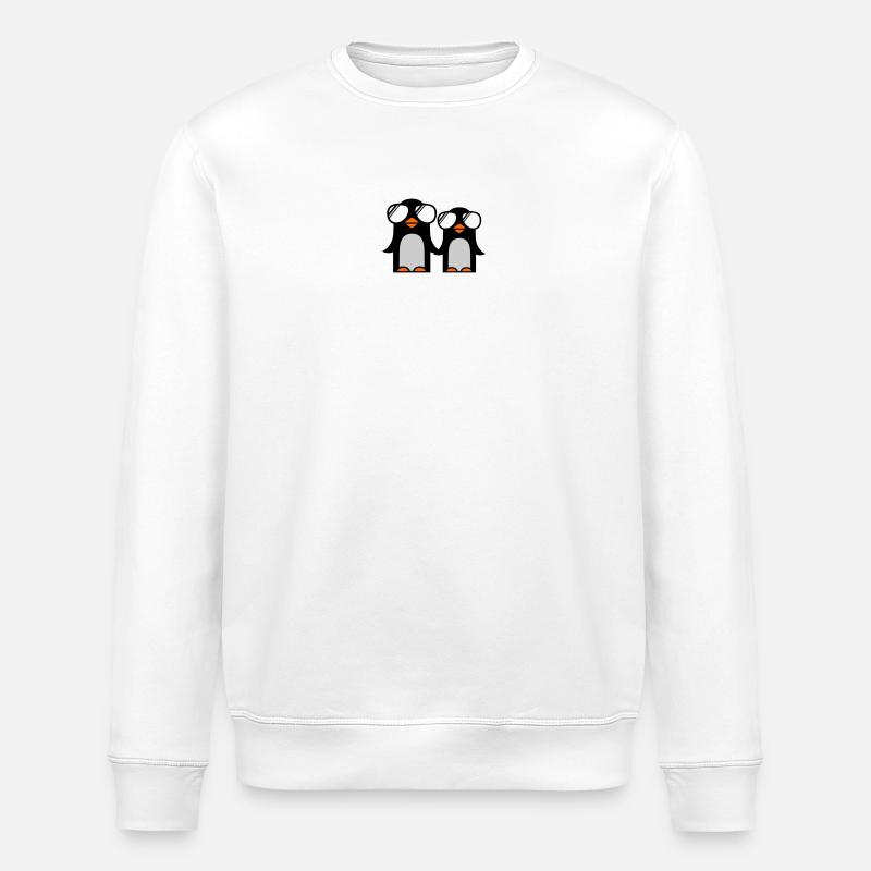 funky pinguine - Stanley/Stella Unisex Bio-Sweatshirt ROLLER - Weiß
