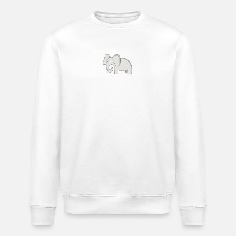elephant - Stanley/Stella ROLLER Unisex Organic Sweatshirt - white