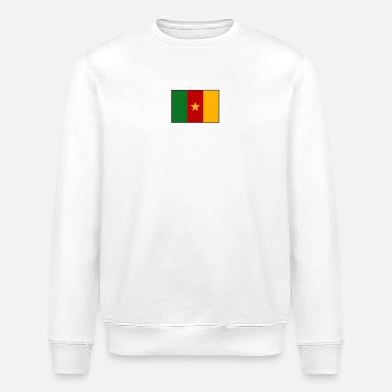 Drapeau du Cameroun - Sweat bio ROLLER Stanley/Stella Unisexe - blanc